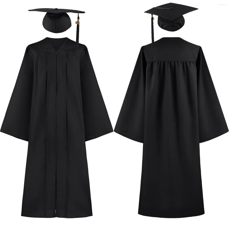 Clothing Sets 2024 University Bachelor's Degree Robe Hat College Graduation Cos Dresses Men Women Students Costume