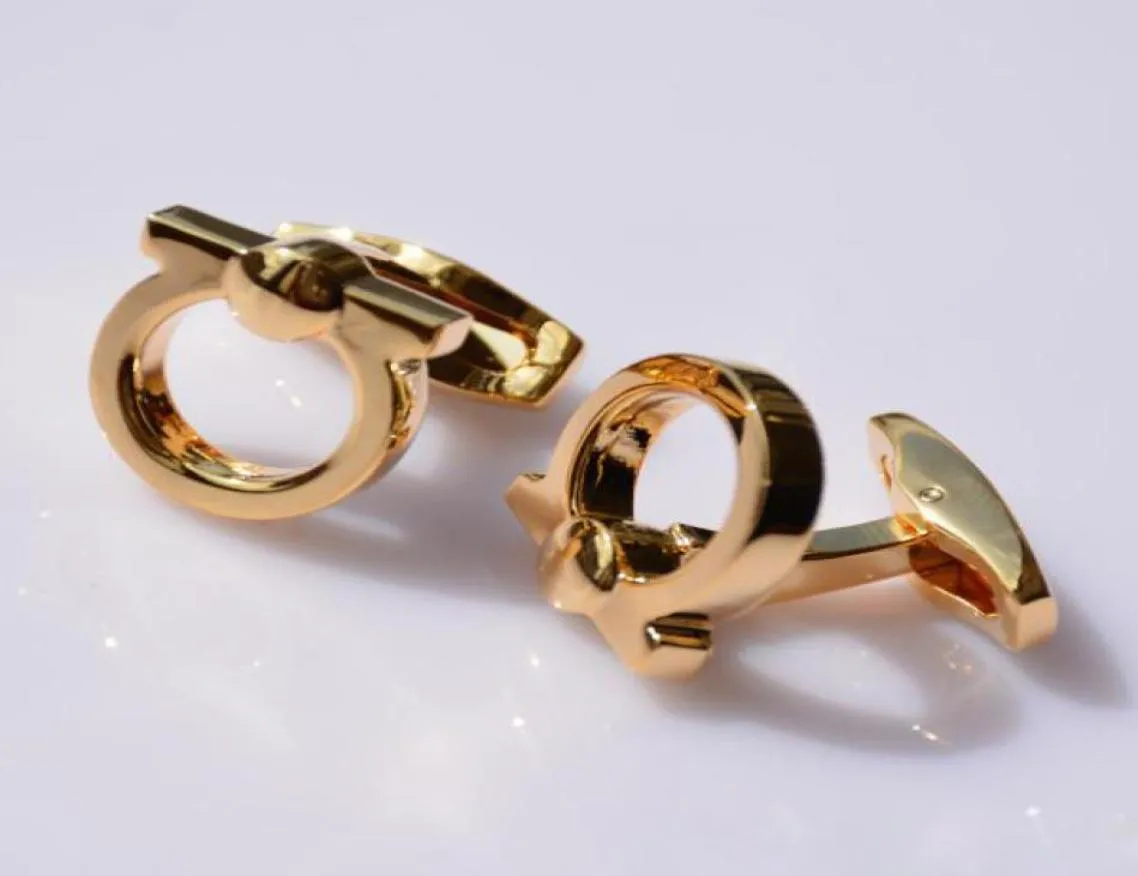 Luxury Cuff Liens de haute qualité Men039s Classic Cufflinks Style Silver Gold Black Rosegold5546702
