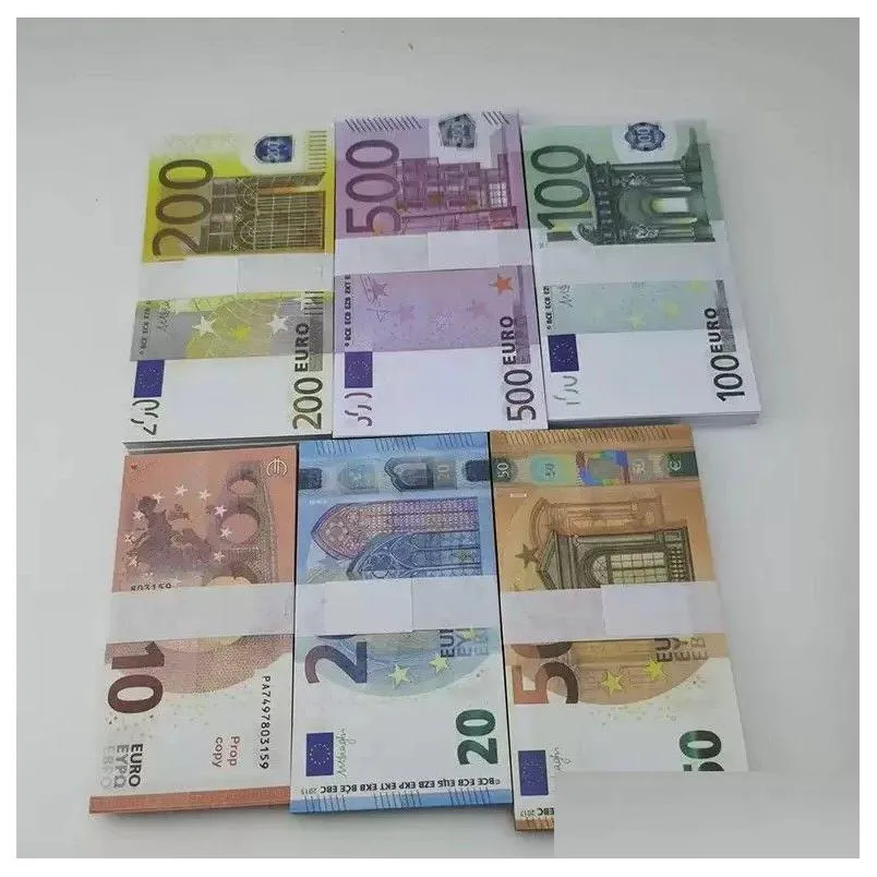Другие праздничные вечеринки поставляют фильм Money Banknote 10 50 50 100 200 500 долларов Евро. Реалистичные игрушечные бары реквизиты копировать валютные фальшивые биллеты OT8Z3