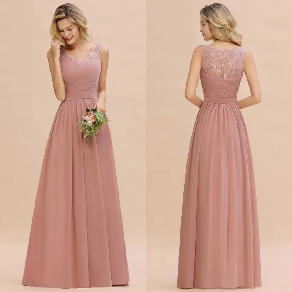 新しい到着ピンクの花嫁介添人ドレス2020スパゲッティストラップキャンディカラーマーメイドドレスウェディングパーティードレスベスティドスデフィエスタCPS1365 283r