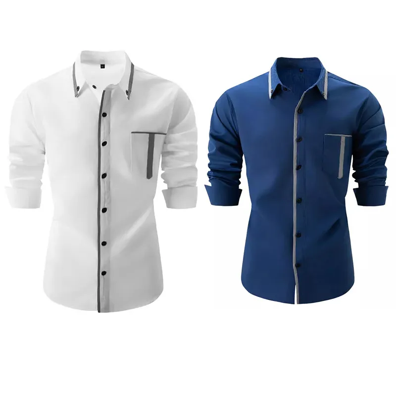 Mode de vêtements d'été de haute qualité Plus chemises pour hommes à manches longues Blouse décontractée à manches longues pour les hommes Shirts décontractés Hawaii Beach Seaside Summer