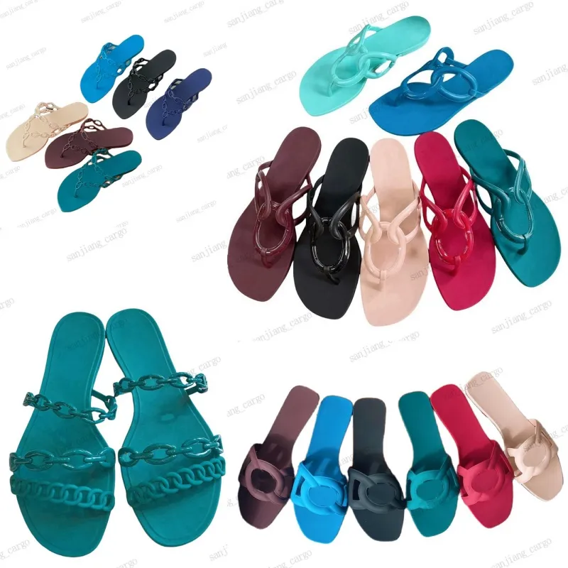 2024 vrouwen slipper designer sandalen rubberen jelly rooster sandaal neusglaasjes plat flip flops slippers feest bruiloft zomerschoenen strand outdoor casual schuifregelaars