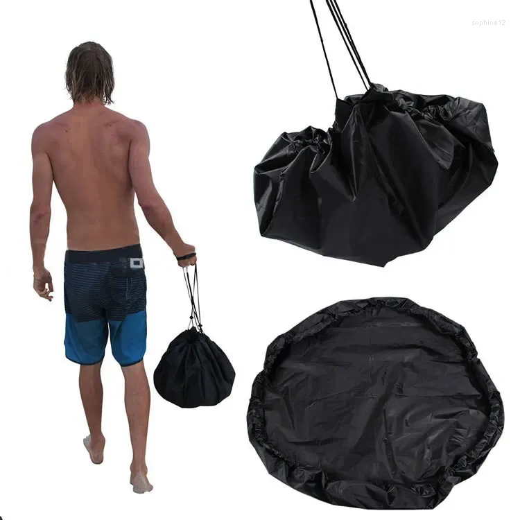 Handduk Wetsuit byte Mat Dry Carry Bag Stor vattentät surf med dragstringsurfing dykförvaringspåsar
