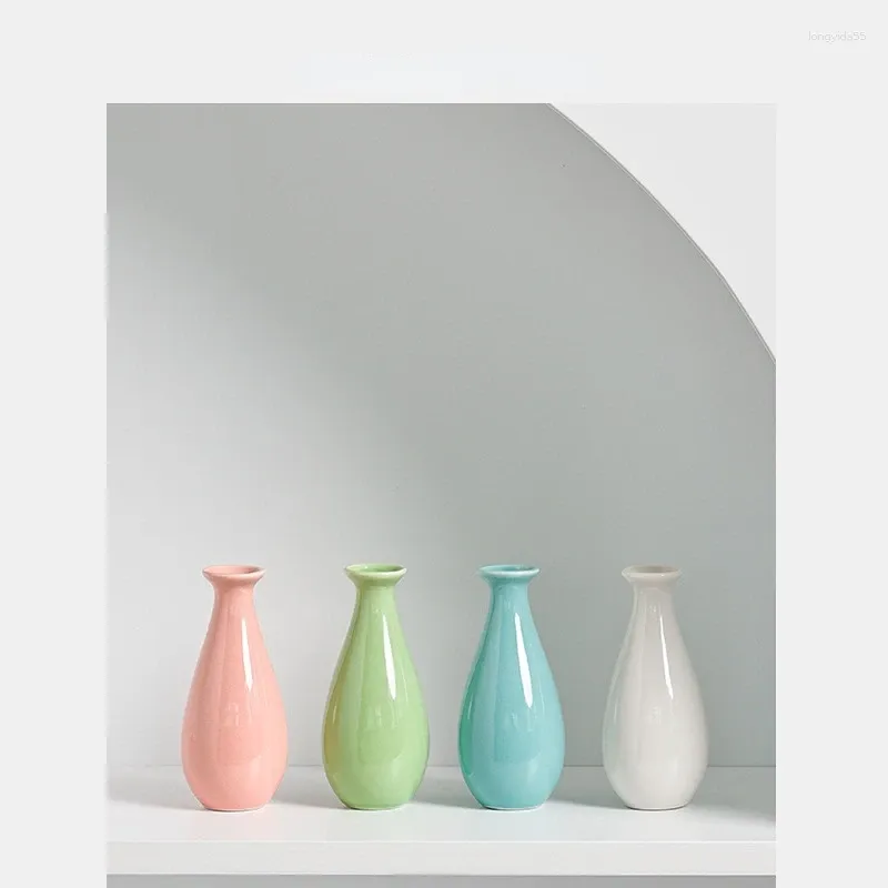 Wazony nordycki jarrones dekorativos nowoczesne akcesoria do dekoracji domu ceramiczne mini wazon kreatywny salon kwiaty