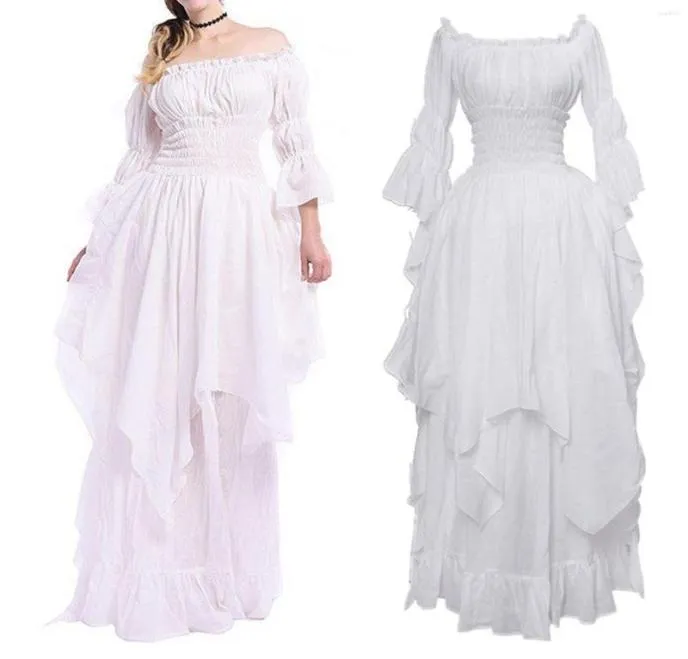 Casual jurken Vintage Victoriaanse middeleeuwse kleding vrouwen renaissance gothic cosplay Halloween kostuum prom prinses jurk feest7769273