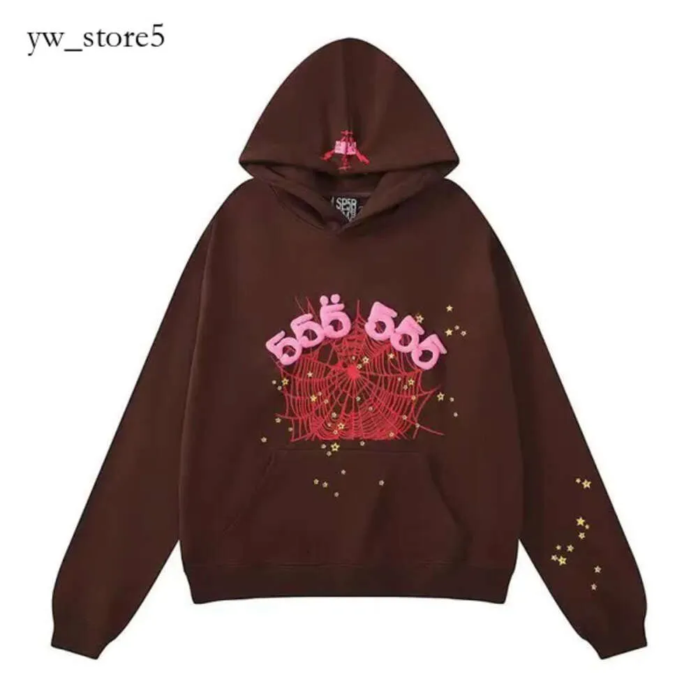 Billig Großhandel Spinnen Hoodies Young Thug 555555 Angel Pullover Pink Red Hoodie Hoodys Hosen Männer SP5ders Drucken Sweatshirts Top -Qualität viele Farben de3d