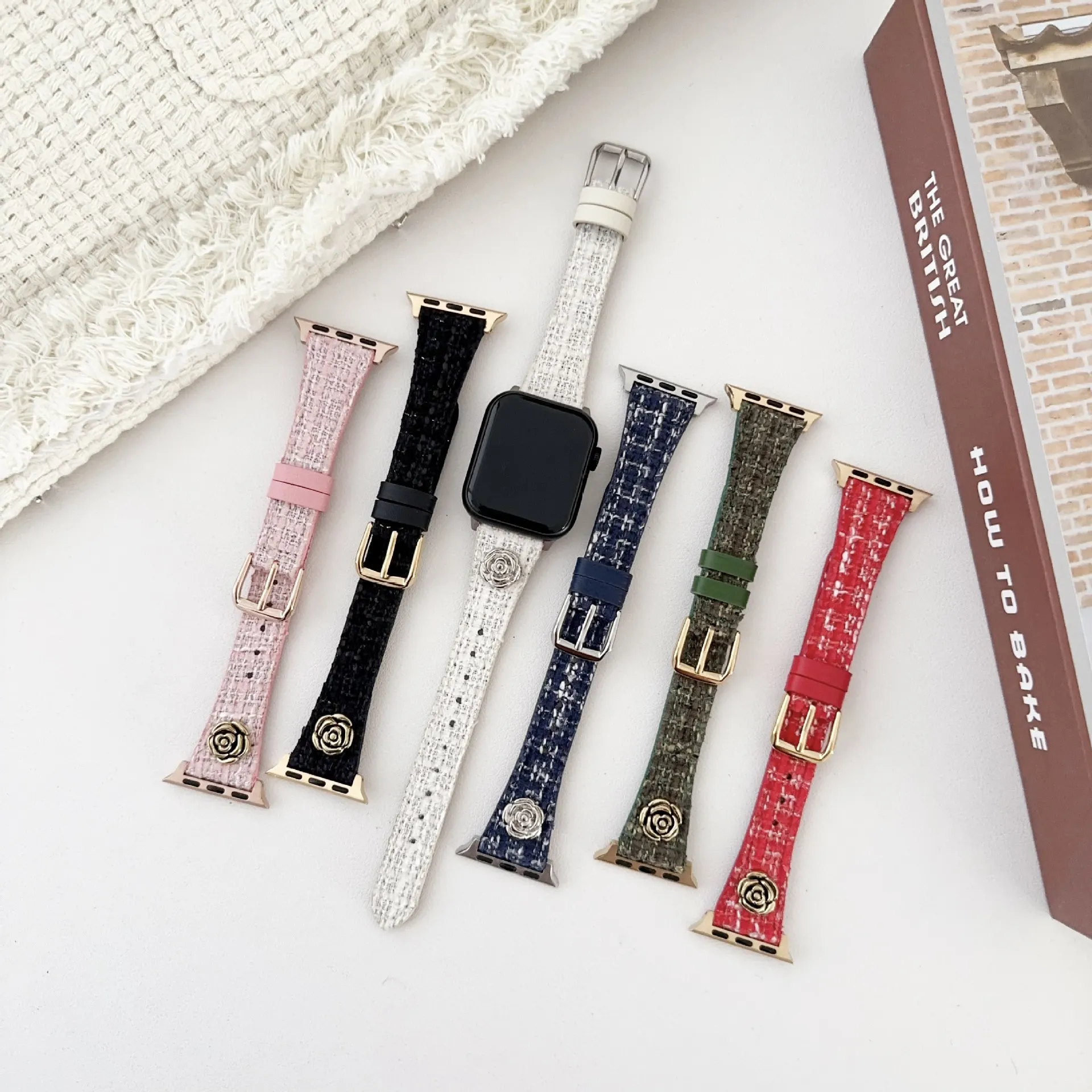 Elegante luxe ontwerpers merkarmbandbanden Iwatch voor Apple Watch Ultra 49mm band serie 8 7 6 SE 5 41mm 45 mm 44 mm 42 mm riem smartwatch 9 ultra 1 2 rozemarijnarmband
