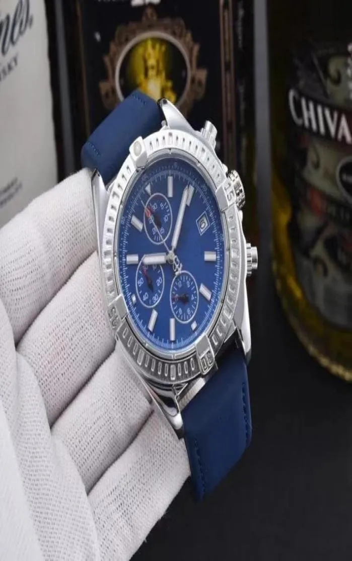 2022 Высококачественные новые роскошные часы Classic Men039S Sixpin Series All Dials Work Designer Watch Top Brand Leather STR1914760