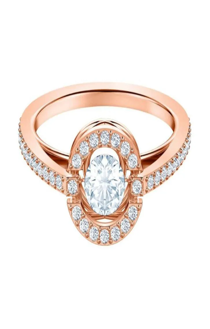 MINA BEAR 19 New SPARKLING DANCE ROUND Ring Stunning Rose Gold Ring for Mother Girl Romantic Fashion Gift Luxury Jewelry 54799344582025