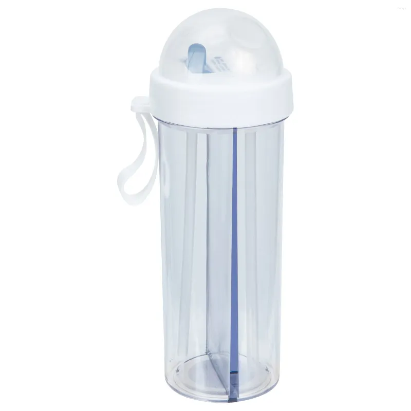 Bouteilles d'eau double bouteille en verre à boire avec paille à double usage sportif usage plastique