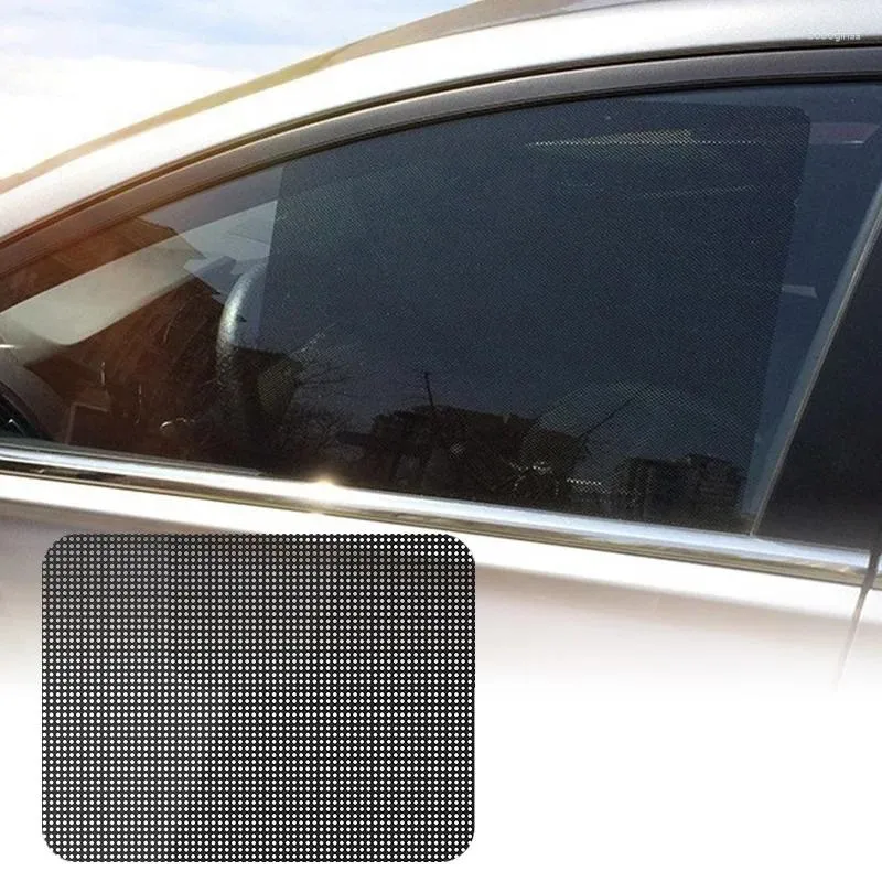 Fönsterklistermärken bil sida solskade klistermärke sommar anti direkt solljus svart mesh plasttillbehör