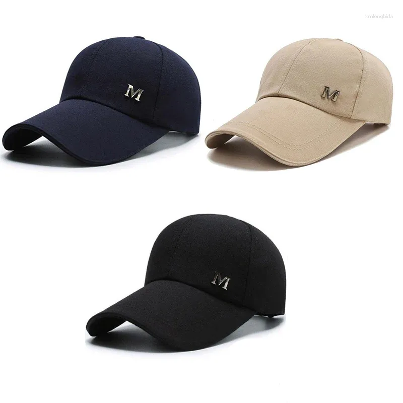 Ball Caps Men's Peaked Cap Adjustable Breathable Sports Long Brim Sunscreen Baseball For Men Fashion Boy Hat