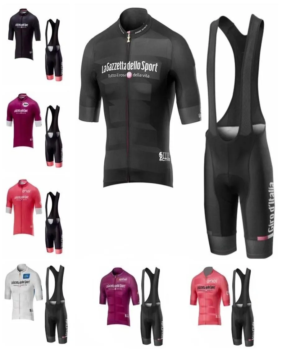 Pro Team Tour de Włochy 2019 Summer Men Cycling Jersey set oddychający rower wyścigowy sport noszenie krótkiego rękawa MTB Rowerowe odzież 3044201423