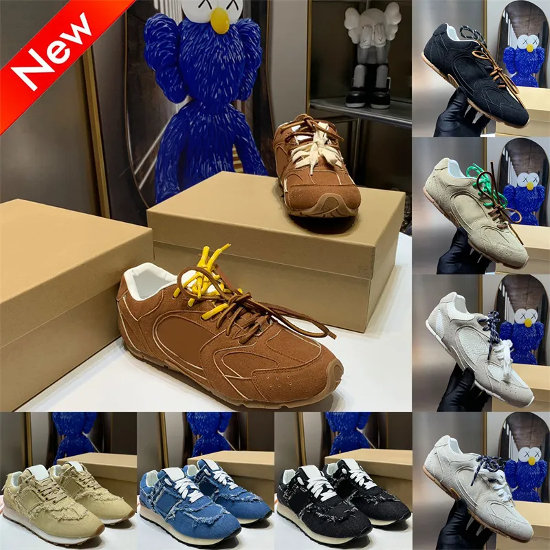 New low running shoes Cinnamon black grey Ecru White Colonial Beige Blue green luxury men designer denim sneakers women SL Suede trainers outdoor sports shoe school