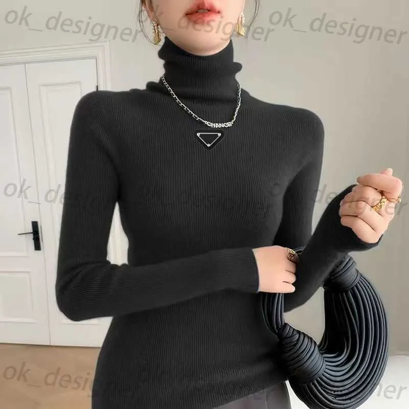 Women sweater designer Knitted sweaters Top S M L XL XXL High Neck Sweater Knitwear Winter Warm Pullover Fashion Women's Clothing