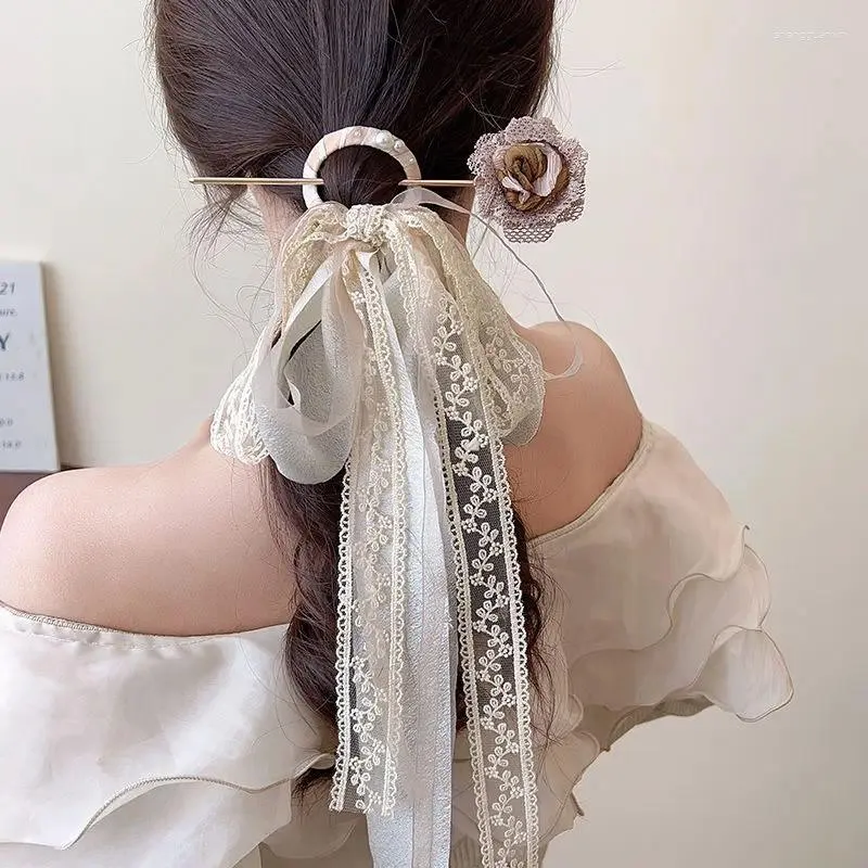 Clips de cheveux coréens en dentelle de fée