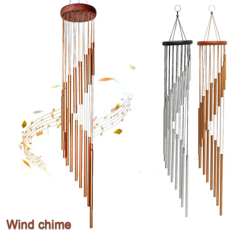 Fantastisk Grace Deep Resonant Antique Metal Wood 6 18 Tube Windchime Chapel Bells Wind Chimes Home Ornament Handicraft Gift