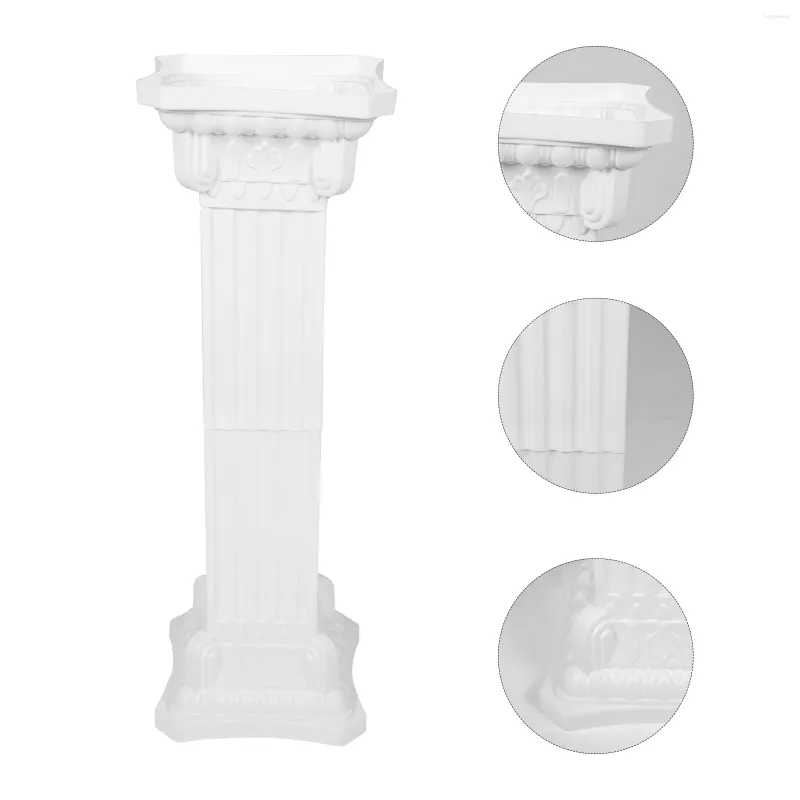 Fleurs décoratives carré Planteur extérieur pilier de la route de colonne romaine guidant la fête de la fête du paysage de la statue artistique blanche épouse en plastique