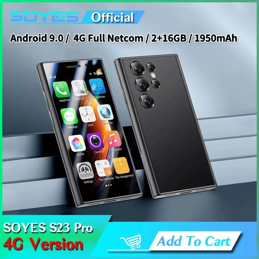 Soyes originale S23 Pro Mini Smartphones 4G Network 2 GB+16GB Android 9.0 Google Play Telefono Dual Sim schede ST ESTBY 3.0inch 1950Mah batteria Small Phone Mobile