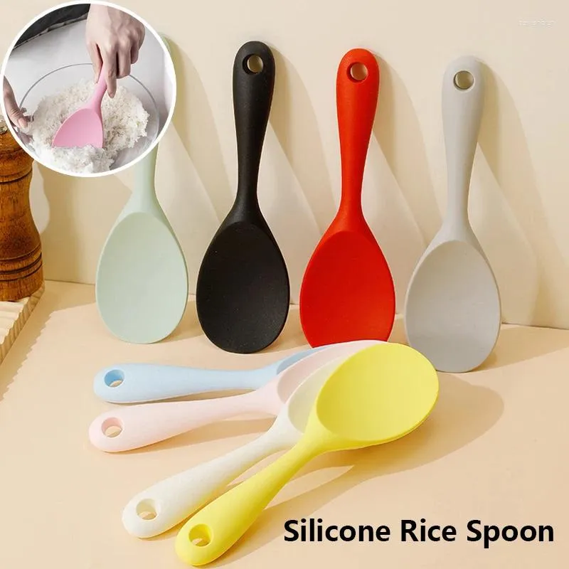 Cuillères 1PC Grade Silicone Rice cuillère maison non bâton Cuisine Cuisine de cuisine à haute température