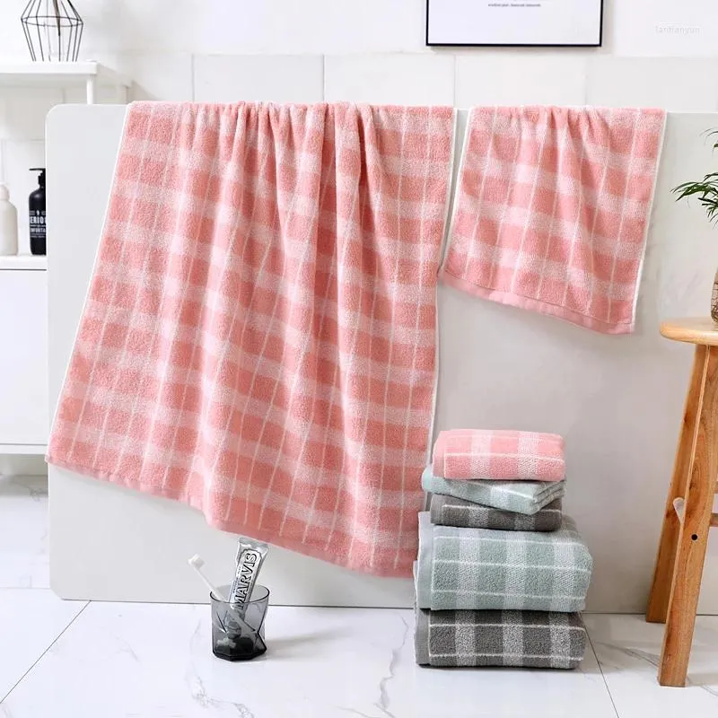 Serviette de baignoire en coton ensembles de serviettes adultes absorbantes 3 couleurs visage doux visage de douche à main pour salle de bain grande