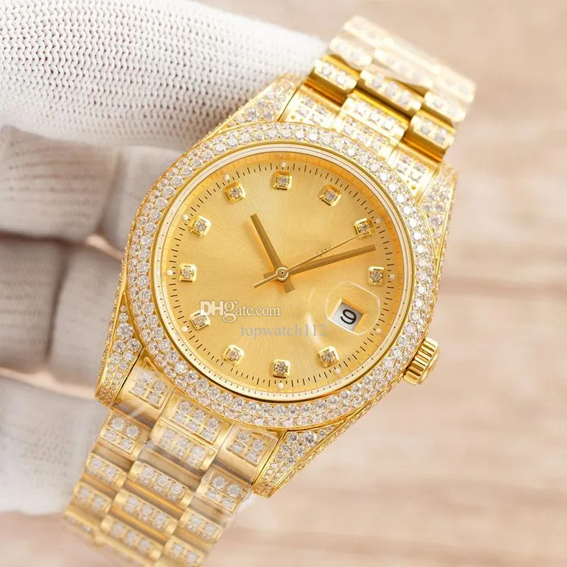 MENSE 41 mm Loissine Watchs mécaniques entièrement automatiques Designer de haute qualité avec une montre-bracelet en diamant luxueuse montre des bracelets d'affaires