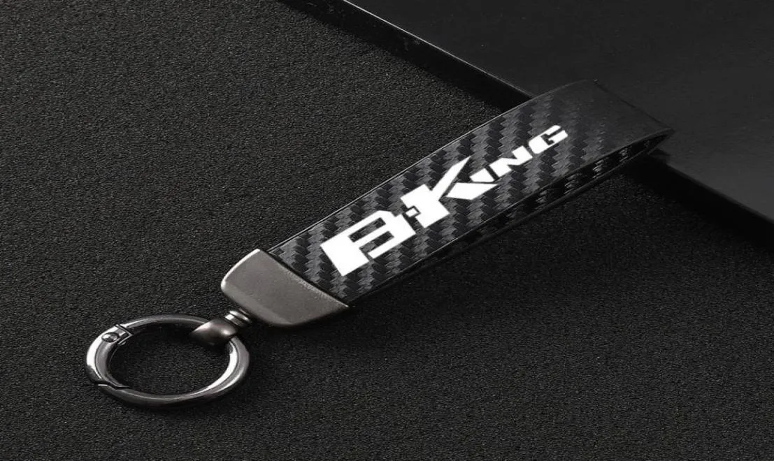 Keychains Fashion Motorcycle en fibre de carbone Corde en cuir en cuir Anneau clé pour Suzuki Bking Bking 2007 2008 2009 2011 2012 2013611347