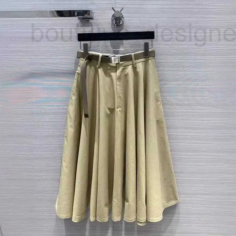 Skirts&Skorts designer brand Nanyou Gaoding 2024 Spring/summer New Back Metal Micro Label Age Reducing Versatile Large Skirt Hem Belt Umbrella Half O9BB