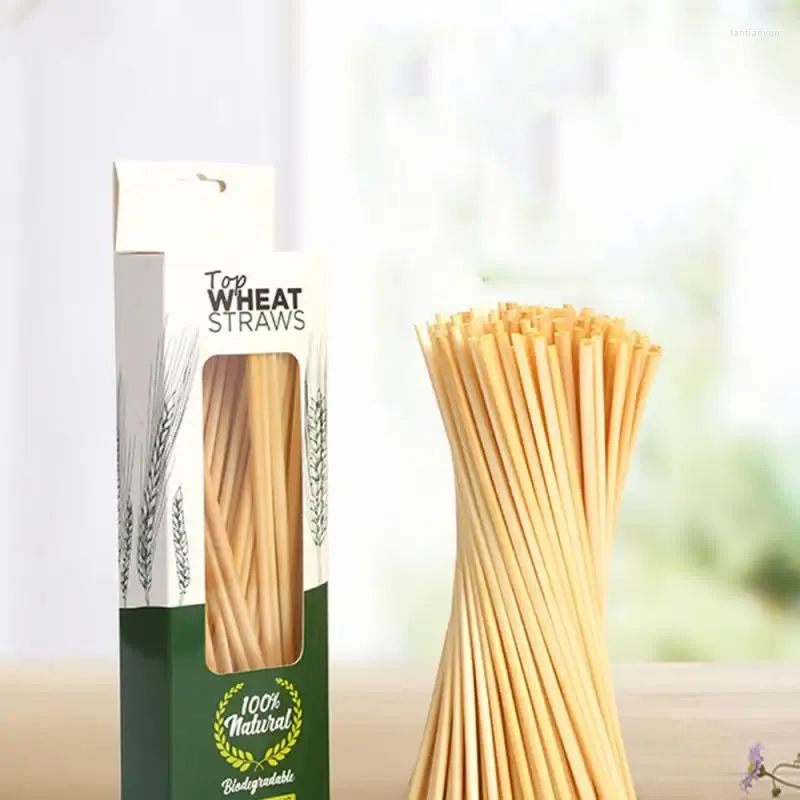 Питье соломинки /установить портативную солому натуральную пшеницу биоразлагаемые экологически чистые аксессуары для барных кухни
