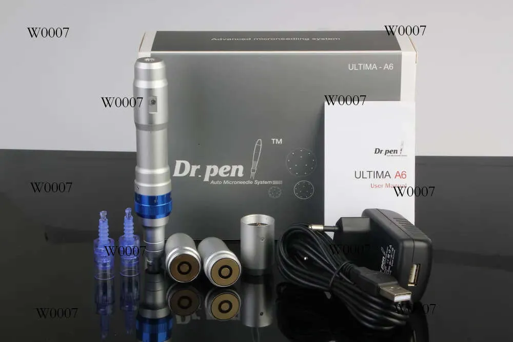 en 24 heures expédiée 5pcs / lot derma stylo Dr.pen ultima a6 Auto Electric Micro Needle 2 Batteries Original Edition