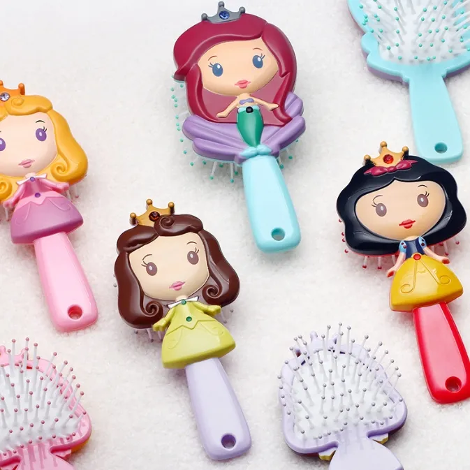 Fashion cartoon mini and small air cushion massage combs anti static datangling Children's cartoon comb mermaid hair brushes multifunction hairdressing comb