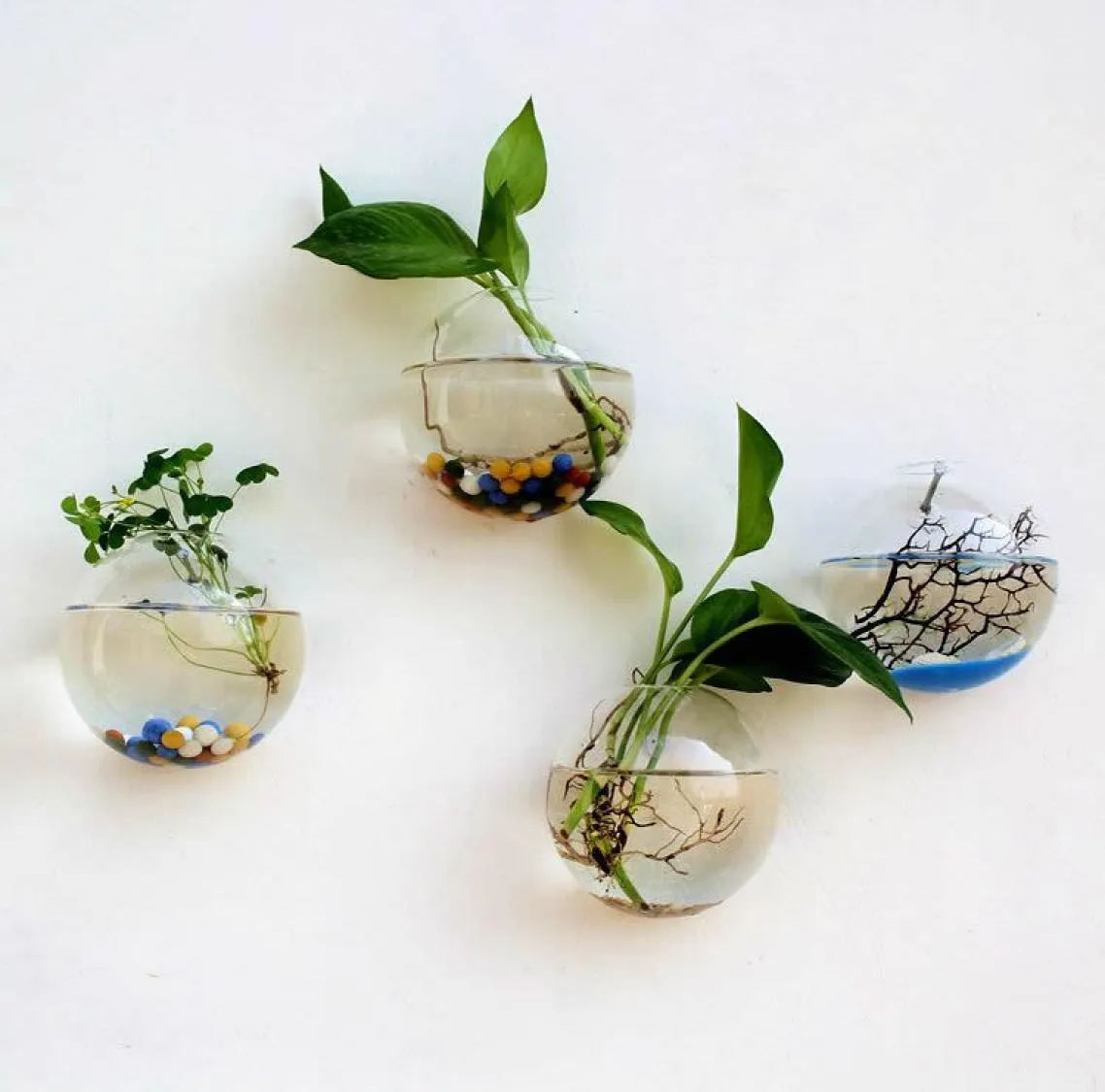 Micro paysage créatif moderne DIY Mini plante suspendue en verre mural Vase Art Decoration Handicraft Fish Tank Aquarium Contener8171967