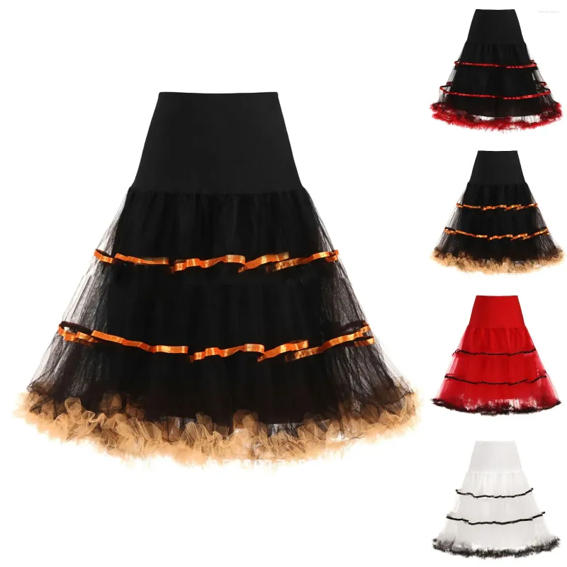 Kjolar tyll kvinnor bröllopsklänning petticoat rockabilly tutu kjol puffy glider underskirt balett petticoats prom