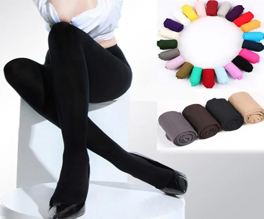 Chaussettes féminines hosiery collants sexy et collants opaques 120d hiver sans couture chauds pour les bas en nylon d'automne au printemps