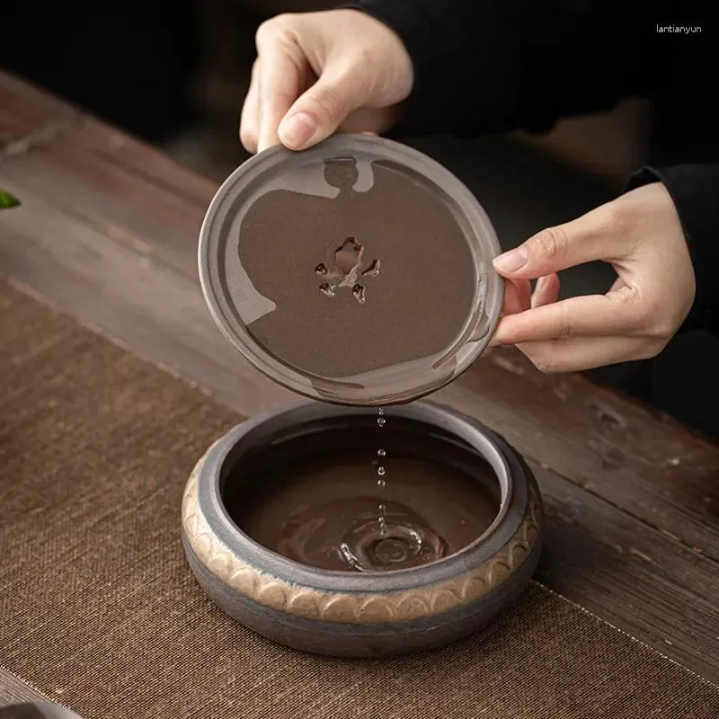 Vassoi per tè senza preoccupazione per vaso in vaso idraulico portamette di supporto teatro di supporto in ceramica rotonda tavolo in ceramica