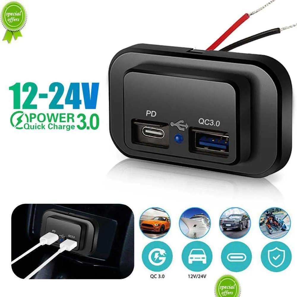 Autre électronique Auto Electronics Nouveau PD QC3.0 Chargeur USB CHARGEUR 12V 24V pour camion de moto