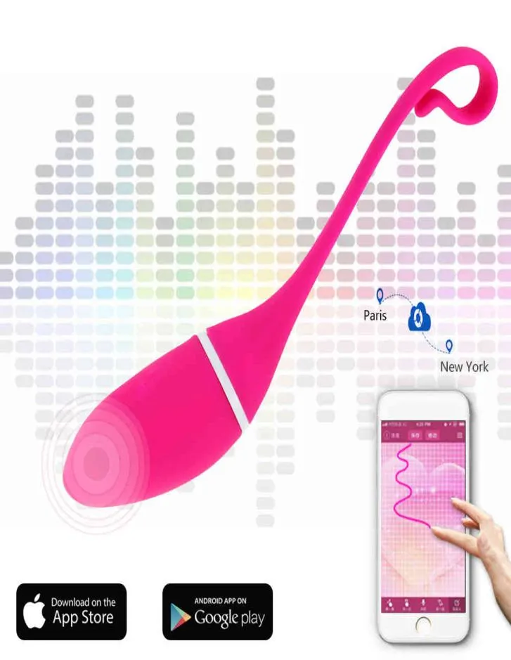 Vibrateurs magiques sans fil Smart Video Realov vibrant Ball Bluetooth Contrôle Gsport Clitoris Stimulator Sex Toy pour femme Q032576360