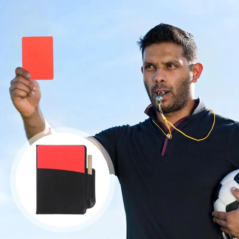 Kudde 2 Set Football Soccer Red Card Yellow Yellows Varning Domare Träningsutrustning