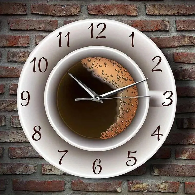 Zegar ścienny zegar - 12 -calowy (30 cm) bateria w stylu kawy obfitują w kuchni w łazience sypialnia salonu