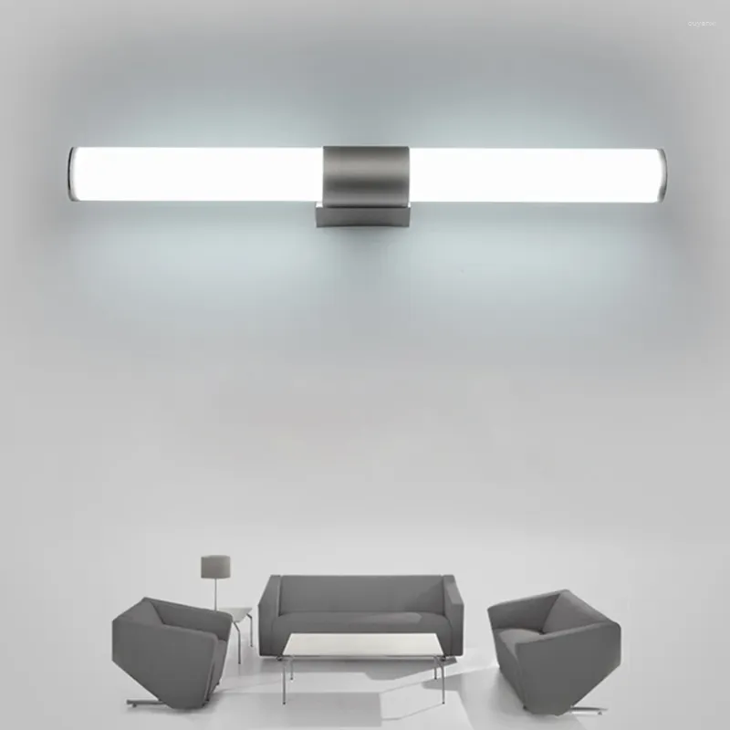 Lampes murales miroir LED de salle de bain imperméable 12W 16W 22W AC85-265V Tube d'éclairage de lampe moderne