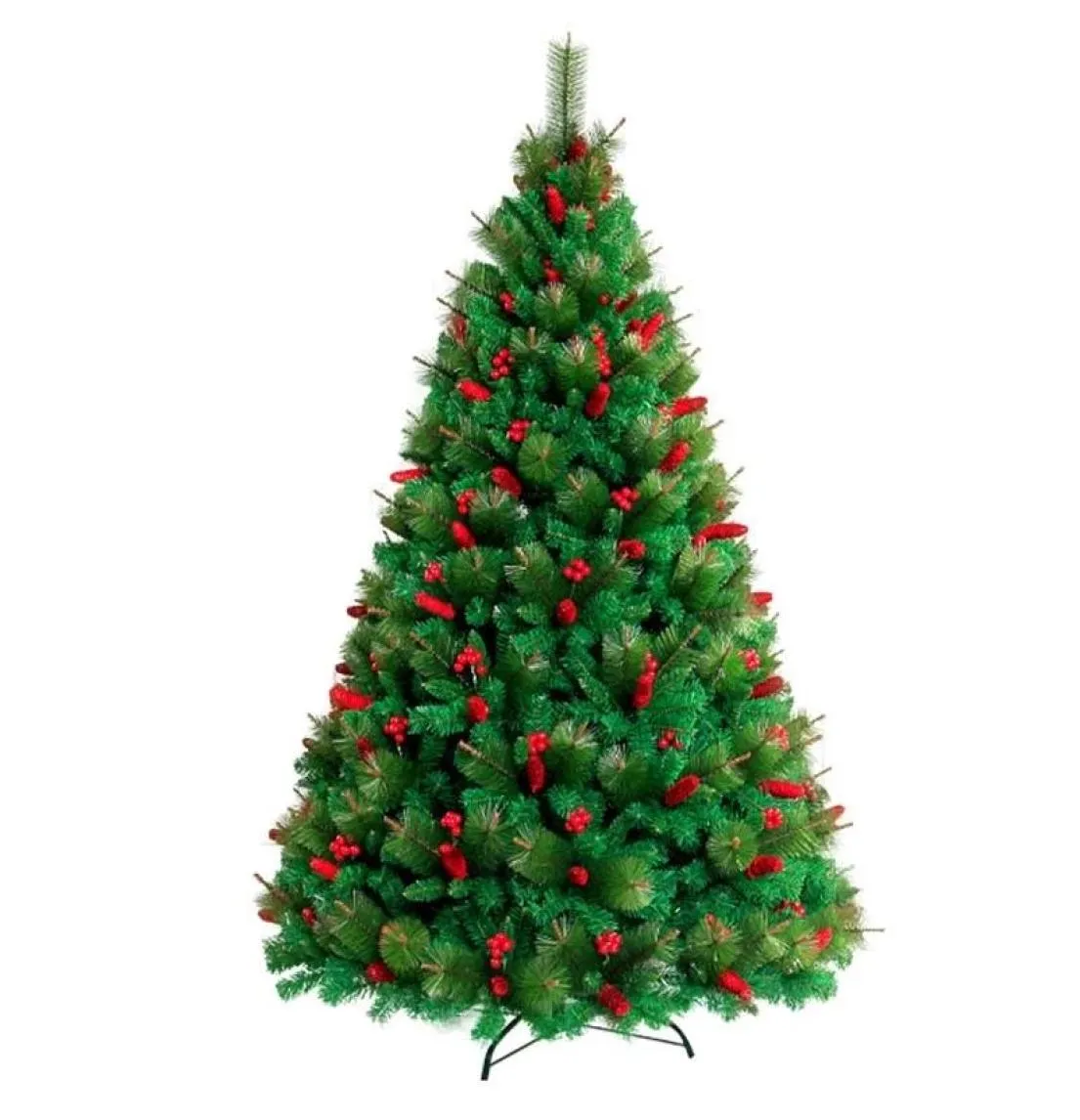 150 cm Decorazione dell'albero di Natale Decorazione natale Centro commerciale di shopping grande albero di frutta rossa di lusso5757047