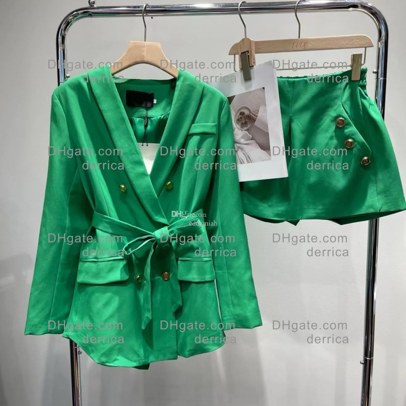 Designer Women Blazer Jacket Coat Cloth Woman Classic B Letters Belt Spring New Releated Set