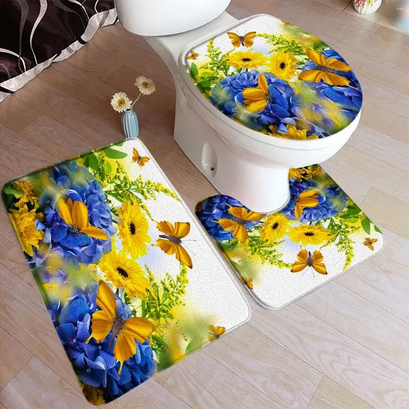 Baigniers de bain fleurs rustiques ensemble