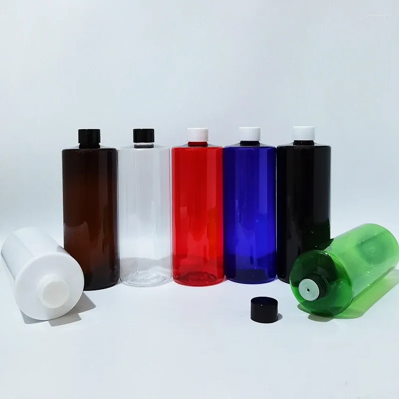 Storage Bottles 14pcs 500ml Empty White Black Clear Brown PET Big Bottle For Shampoo Shower Gel Liquid Soap Facial Cleanser Cosmetic