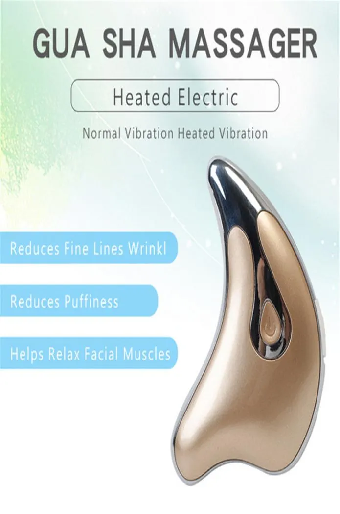 Masaje de vibración eléctrica Cuidado facial Guasha Herramientas raspando la cara V Forma de la cara El levantamiento de la piel Anti Wrinkle Machine9798277