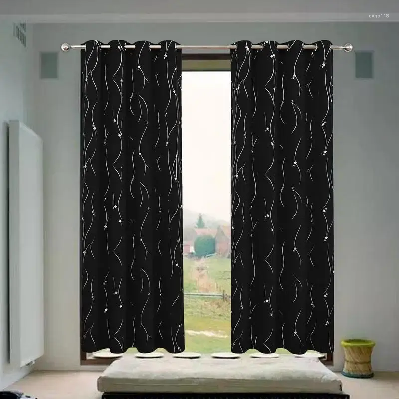 Rideau des rideaux d'isolation thermique élégante moderne pour les nuances de noir de la pièce Fenêtre de haute qualité isolée thermique