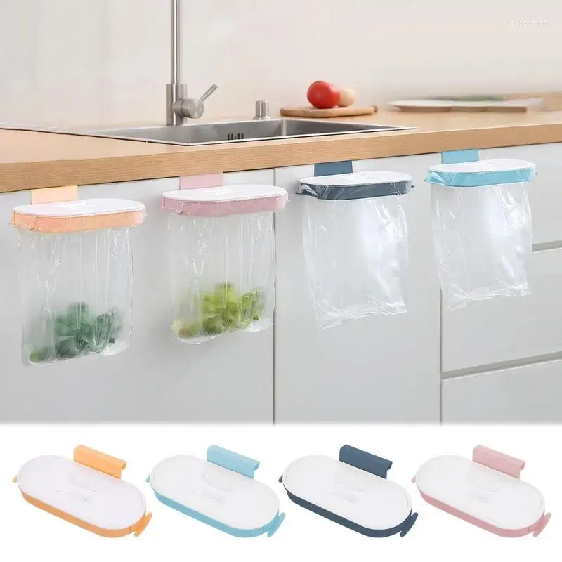 Kitchen Storage Trash Garbage Bag Holder Hanging For Home Accessories Hands Free Convenient And Hygienic