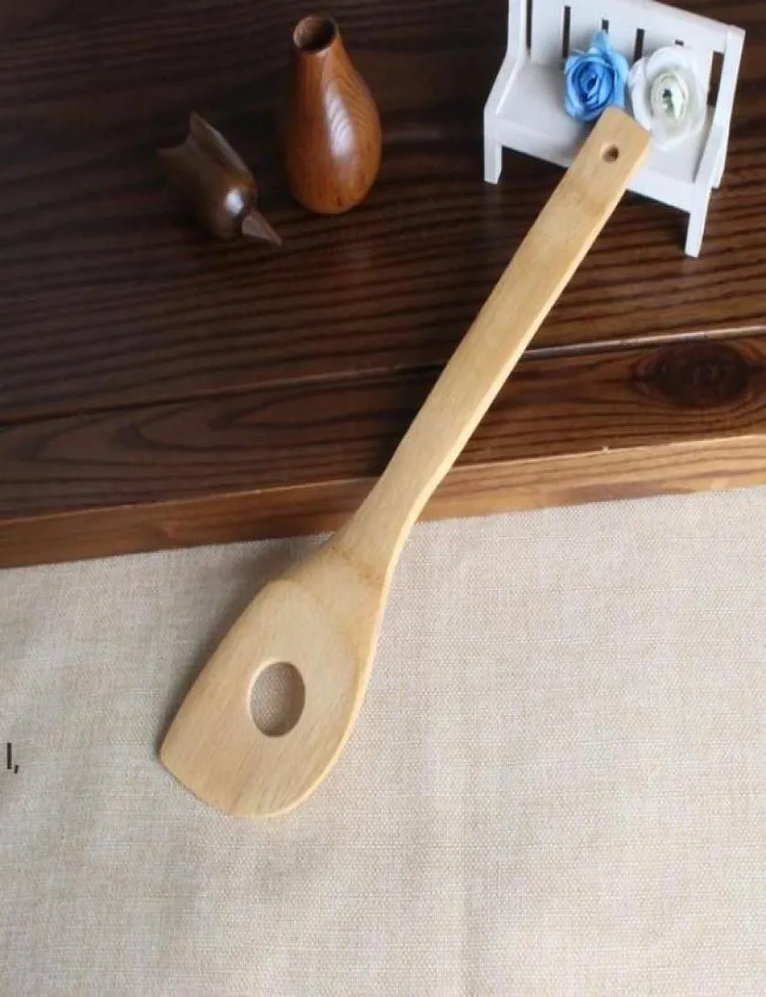 Bamboo cuillère spatule 6 styles portables ustensiles de cuisine de cuisine de cuisine tourneurs à fente du support de mélange à fente rrd134396355627