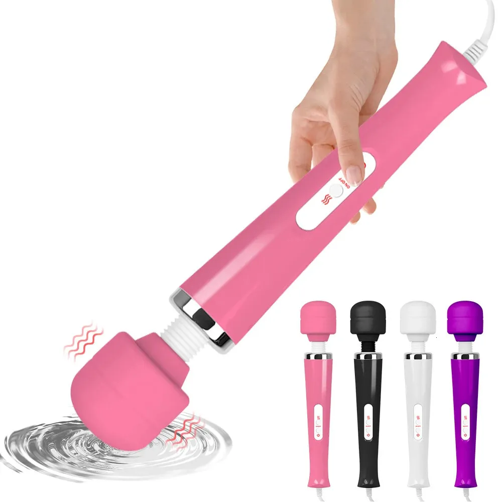 Olo Eric Toy 10 vitesses UE / US Branche de grande taille vibratrice AV Stick Toy Toy Female Click Stimulation Magic Stick 240430