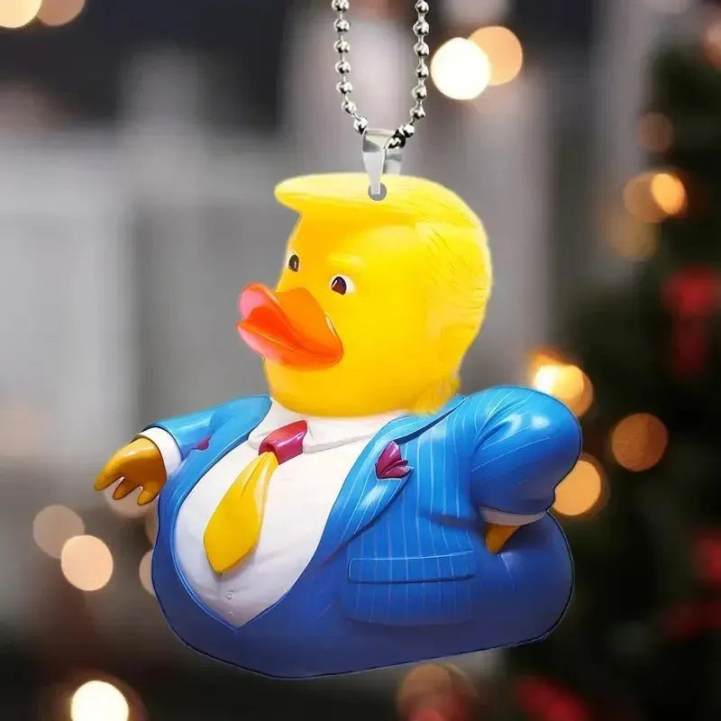 Pendentif acrylique 2d Trump mignon de voiture de canard de canard rétroviseur